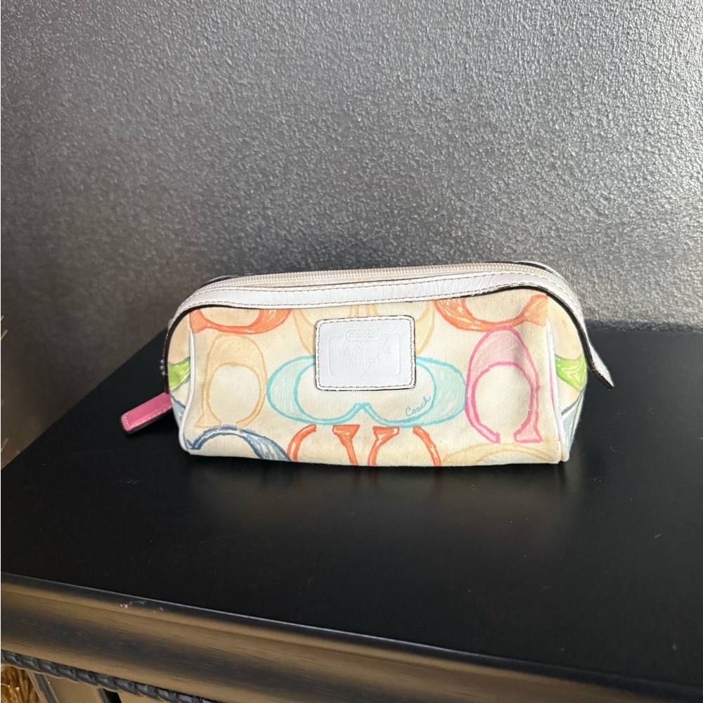 Coach Multicolor Patterned Makeup Pouch - image 1